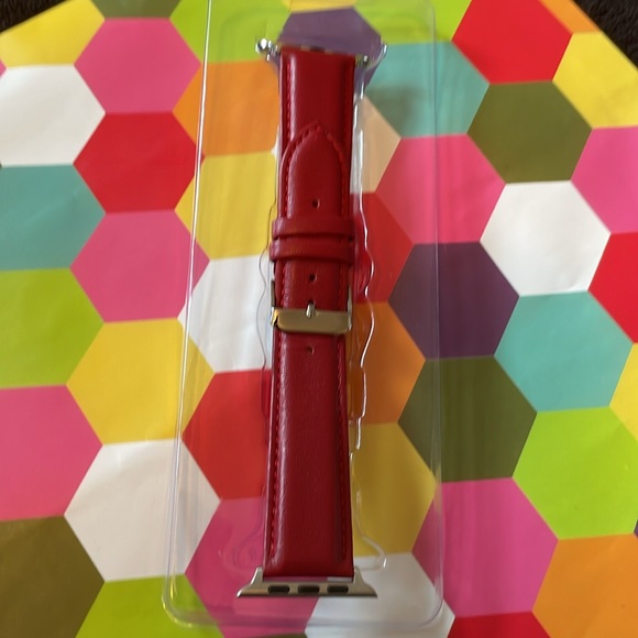 Apple Watch leather strap 42 mm- Blood Red - Picture 2 of 5